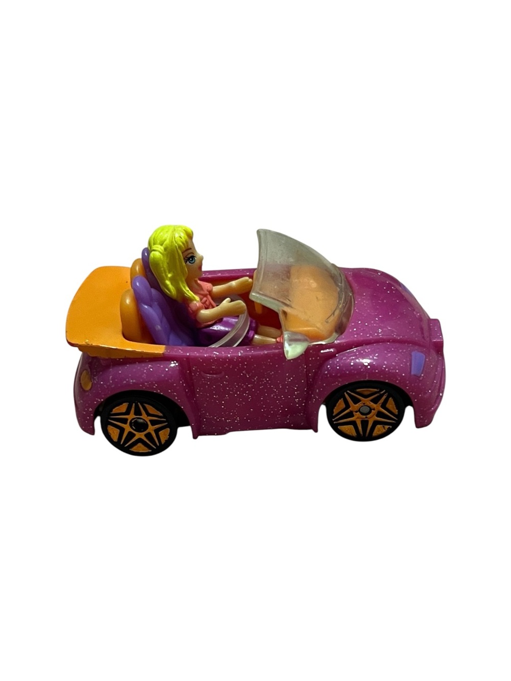 Mattel 2007 Polly Pocket And Pink Car Collectible Toy Vintage Y2K Figure